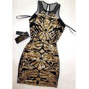 Bebe Bodycon Sequin Dress